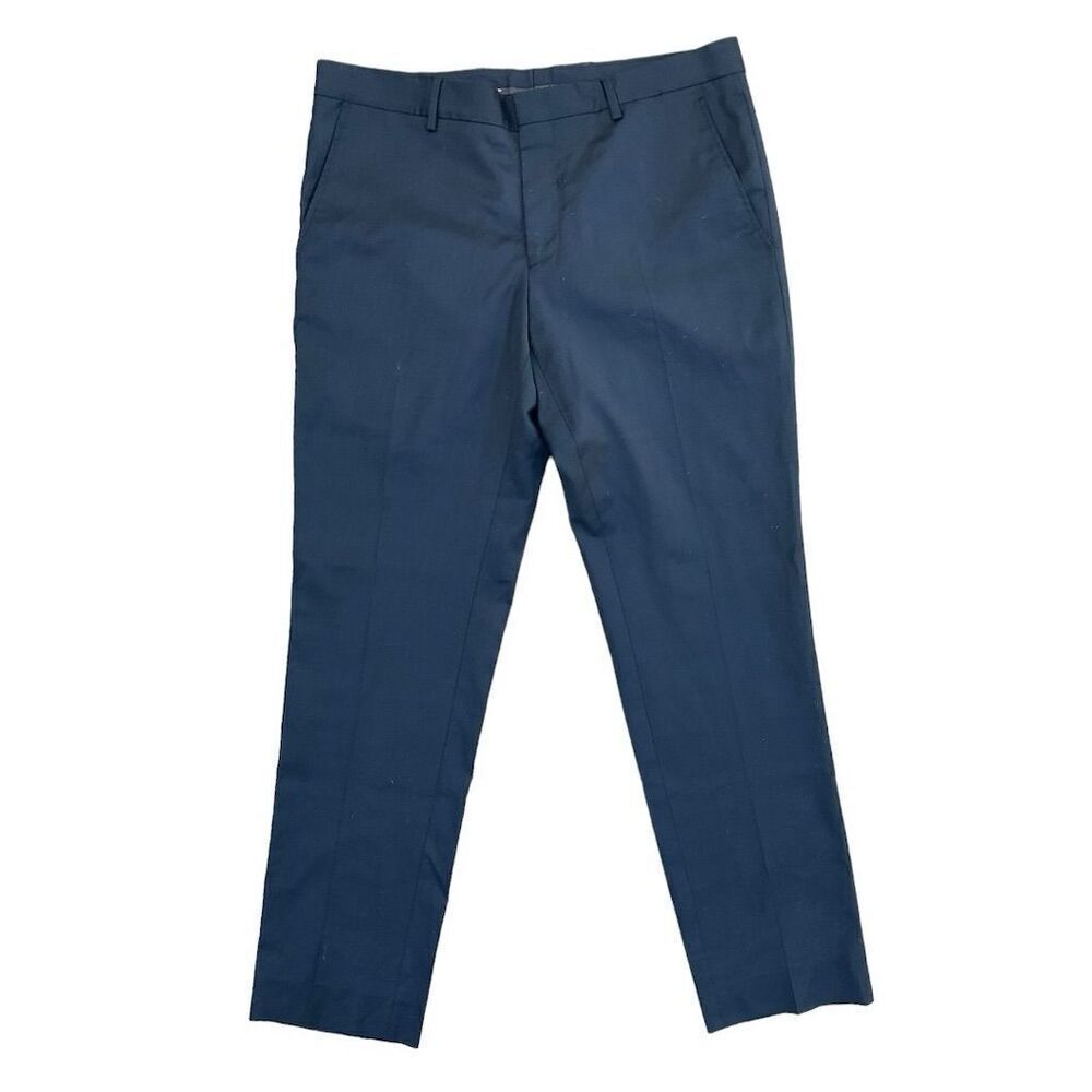 🧵 Zara Man Men’s Navy Dress Pants Size 32 👖 Belt Loops | Pockets | Zip Fly